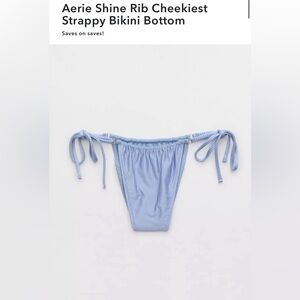 Aerie Shine Ribbed Bikini Bottoms